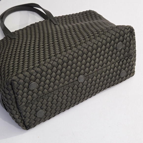 Naghedi Olive Green Woven Tote - Picture 12 of 13